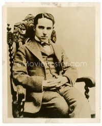 4h139 CHARLIE CHAPLIN 8x10 still '10s great seated portrait in cool chair by White!