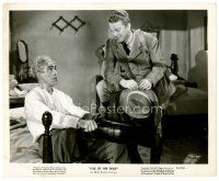 4h306 ISLE OF THE DEAD 8x10 still '45 Marc Cramer looks at Boris Karloff putting his boots on!