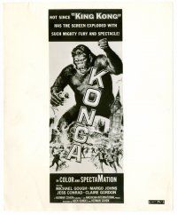 4h368 KONGA 8x10 still '61 great art of giant angry ape from the insert poster!
