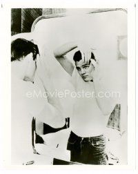 4h390 LET'S GET LOST 8x10 still '88 Bruce Weber, great c/u of Chet Baker fixing his hair in mirror!