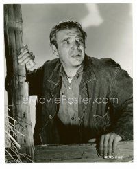 4h393 LON CHANEY JR 7.75x9.5 still '40s great close up fearful portrait from Of Mice and Men!