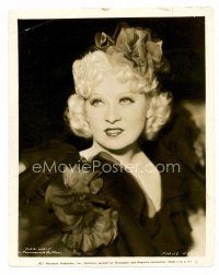 4h417 MAE WEST 8x10 still '37 great head & shoulders portrait of the legendary sexy star!
