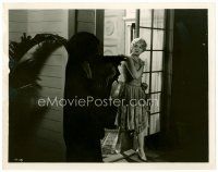 4h420 MAN WITHOUT A FACE 8x10 still '28 Allene Ray menaced by hairy cloaked figure by Sigurdson!