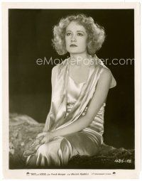 4h457 MIRIAM HOPKINS 8x10 still '30 close up seated portrait in sexy satin gown from Fast & Loose!