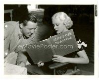 4h467 MUSIC IS MAGIC candid 8x10 still '35 Alice Faye shows Walker her budget plan, Ball of Fire!