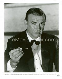 4h480 NEVER SAY NEVER AGAIN 8x10 still '83 c/u of Sean Connery as James Bond with his spy pen!