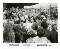 4h490 OMEN 8x10 still '76 Gregory Peck & Lee Remick in crowd at kid's birthday party!