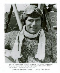 4h503 PATRICK WAYNE 8x10 still '77 great close up in aviator gear from The People That Time Forgot!