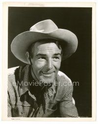 4h543 RANDOLPH SCOTT 8x10 still '49 great close up smiling cowboy portrait from Canadian Pacific!