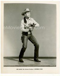 4h552 REX ALLEN 8x10 still '50s full-length portrait in full cowboy gear pointing gun!