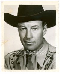 4h759 WILD BILL ELLIOTT 8x9.75 still '40s head & shoulders portrait of the cowboy star!