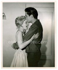 4h761 WILD IN THE COUNTRY 8x10 still '61 c/u of Elvis Presley kissing Tuesday Weld's forehead!