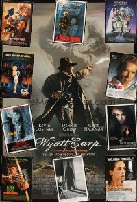 4j024 LOT OF 37 UNFOLDED ONE-SHEETS '84 - '04 Wyatt Earp, Men in Tights, Beetlejuice & more!