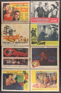 4j006 LOT OF 100 LOBBY CARDS '37 - '77 For Love or Money, 300 Spartans, Wild on Wheels & more!