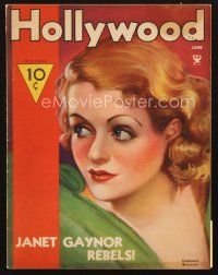 4j108 HOLLYWOOD magazine June 1934 great artwork portrait of sexy Constance Bennett!