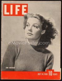 4j121 LIFE MAGAZINE magazine July 24, 1939 sexy Ann Sheridan, the world's most publicized actress!