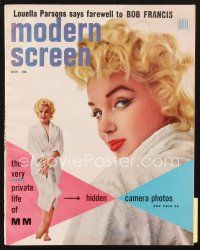 4j118 MODERN SCREEN magazine October 1955 sexy Marilyn Monroe by Sam Shaw, her very private life!