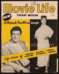 4j111 MOVIE LIFE YEARBOOK no 20 magazine '54 life stories of Rock Hudson & Debbie Reynolds!