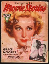 4j093 MOVIE STORY magazine February 1937 art of Grace Moore in Interlude, also After the Thin Man!