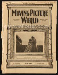 4j038 MOVING PICTURE WORLD exhibitor magazine Jan 23, 1915 two ads for Tillie's Punctured Romance!