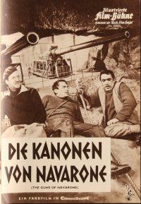 4j173 GUNS OF NAVARONE German program '61 Gregory Peck, David Niven & Anthony Quinn, different!