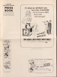 4j224 ALPHABET MURDERS pressbook '66 Tony Randall, it's no mystery why sexy Anita Ekberg is murder!