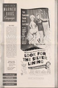 4j276 LOOK FOR THE SILVER LINING pressbook '49 June Haver & Ray Bolger dancing, Gordon MacRae