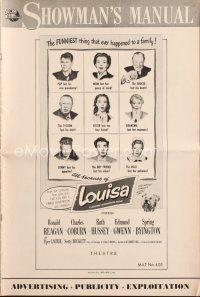 4j277 LOUISA pressbook '50 Ronald Reagan, Charles Coburn, Ruth Hussey, Edmund Gwenn