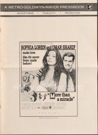 4j286 MORE THAN A MIRACLE pressbook '67 Sophia Loren & Omar Sharif make love like never before!
