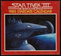 4k018 STAR TREK III calendar '84 The Search for Spock, cool sci-fi images of cast!