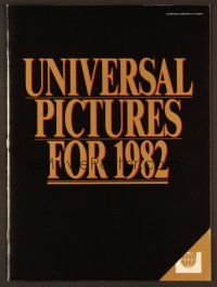 4k114 UNIVERSAL PICTURES FOR 1982 campaign book '82 includes great advance ad for E.T. + more!