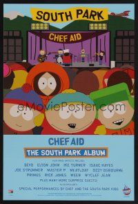 4k053 CHEF AID 2-sided soundtrack special 12x18 '98 wonderful images of South Park characters!