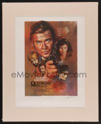4k045 OCTOPUSSY signed & numbered special 16x20 '01 by artist Jeff Marshall, Moore as James Bond!