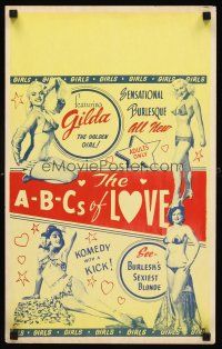 4k122 ABC'S OF LOVE WC '53 sexy stripper Gilda the Golden Girl is burlesque's sexiest blonde!