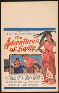 4k124 ADVENTURES OF SADIE WC '55 full-length sexy Joan Collins is Our Girl Friday!