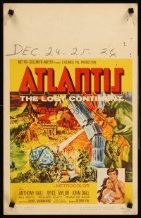 4k144 ATLANTIS THE LOST CONTINENT WC '61 George Pal underwater sci-fi, cool fantasy art!