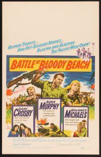 4k150 BATTLE AT BLOODY BEACH WC '61 Audie Murphy blazing and blasting the Pacific wide open!