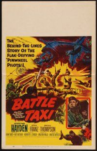 4k153 BATTLE TAXI WC '55 Sterling Hayden, they drop out of Heaven to pull 'em out of Hell!