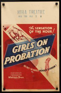 4k158 BELOVED BRAT WC '38 aborted original title of Girls on Probation, very rare!