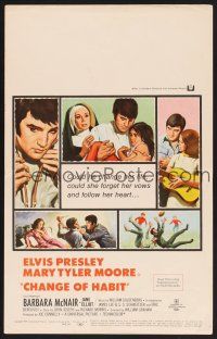 4k198 CHANGE OF HABIT WC '69 art of Dr. Elvis Presley in various scenes, Mary Tyler Moore!