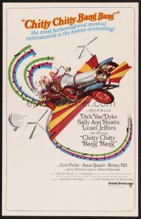 4k201 CHITTY CHITTY BANG BANG WC '69 Dick Van Dyke, Sally Ann Howes, artwork of wild flying car!