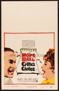 4k213 CRITIC'S CHOICE WC '63 close up of Bob Hope & Lucille Ball, both laughing!