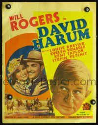 4k219 DAVID HARUM WC R37 Will Rogers, directed by James Cruze, cool horse racing image!
