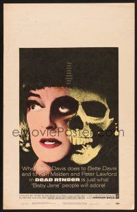 4k223 DEAD RINGER WC '64 creepy close up of skull & Bette Davis, who kills her own twin!