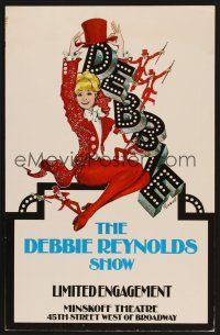 4k227 DEBBIE REYNOLDS SHOW music concert WC '76 her performance on Broadway, art by Pearsall