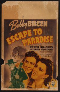 4k251 ESCAPE TO PARADISE WC '39 Bobby Breen, Kent Taylor & Marla Shelton in South America!