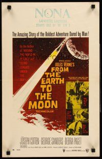4k277 FROM THE EARTH TO THE MOON WC '58 Jules Verne's boldest adventure dared by man!