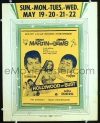 4k307 HOLLYWOOD OR BUST local theater WC '56 wacky Dean Martin & Jerry Lewis, sexy Anita Ekberg!