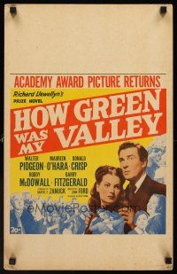4k315 HOW GREEN WAS MY VALLEY WC R46 John Ford, cool montage of entire cast, Best Picture 1941!