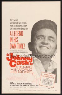 4k336 JOHNNY CASH WC '69 great c/u of most famous country music star, a legend in his own time!